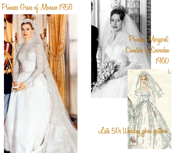 The lace shoulders and sleeves and sweetheart bodice were a very popular 