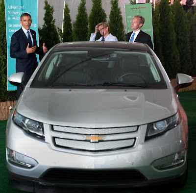 Obama first got behind the wheel Chevrolet Volt