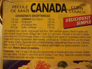 Living The Sweet Life: Canada Corn Starch Grandma's ShortBread