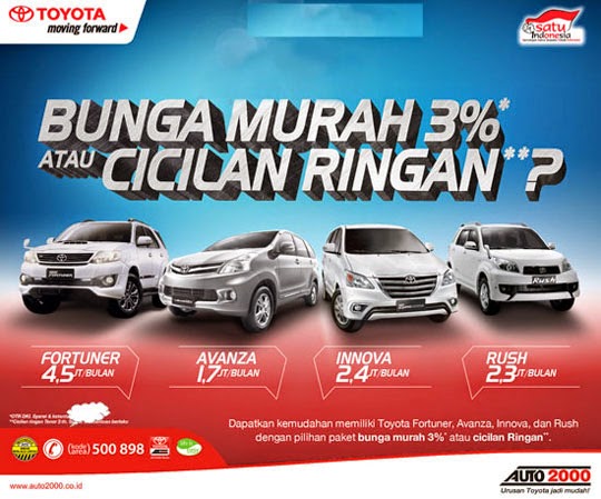 Promo Toyota  Fair Bunga Murah 3 atau Cicilan  Ringan untuk 