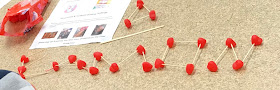 Candy Heart & toothpick literacy activity, valentine's day literacy activity