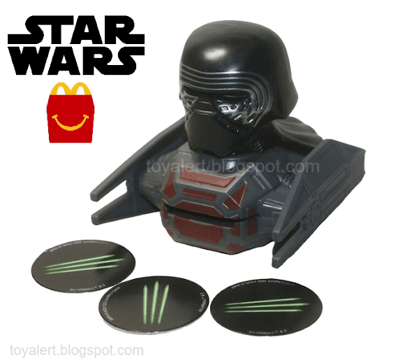 Kylo Ren toy with disks from McDonalds Star Wars toys