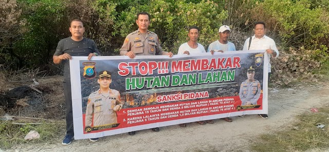 Wakapolsek Labuhan Ruku, Lakukan Sosialisasi Karhutlah di Kec. Nibung Hangus