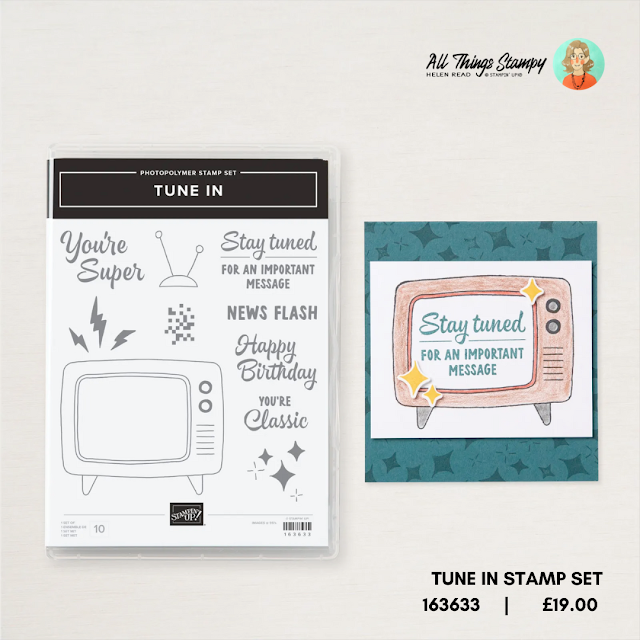 Stampin Up Tune In retro TV card ideas