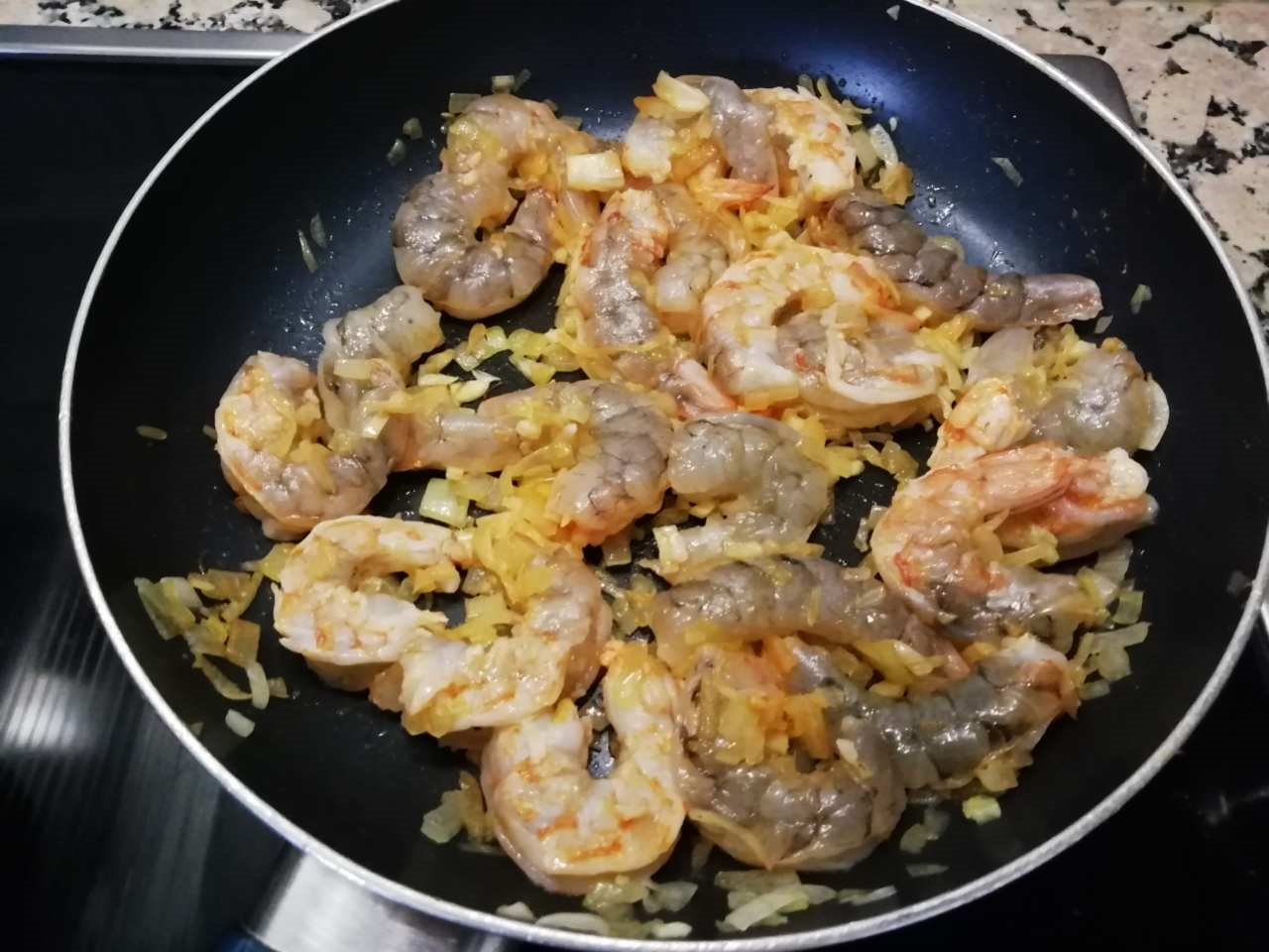 Langostinos a la crema