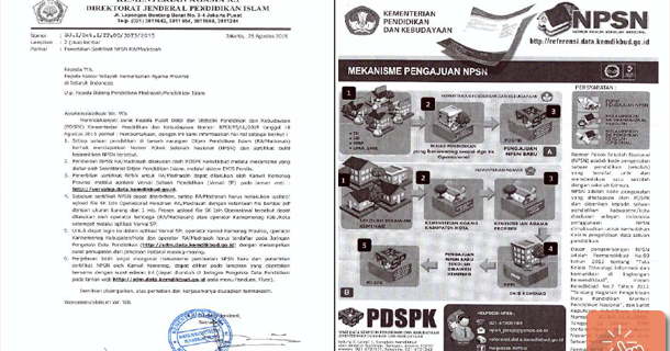 Surat Edaran Mekanisme Penerbitan Sertifikat NPSN RA dan 