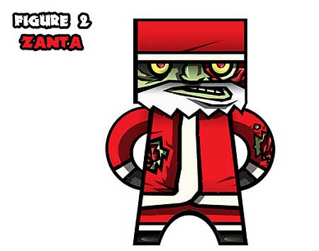 Zanta the Zombie Santa Papercraft