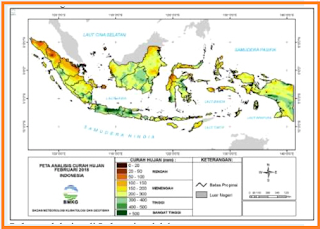 gambarkan pola curah hujan di Indonesia