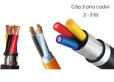 Dây điện 3 pha cadivi giáp 2 lớp