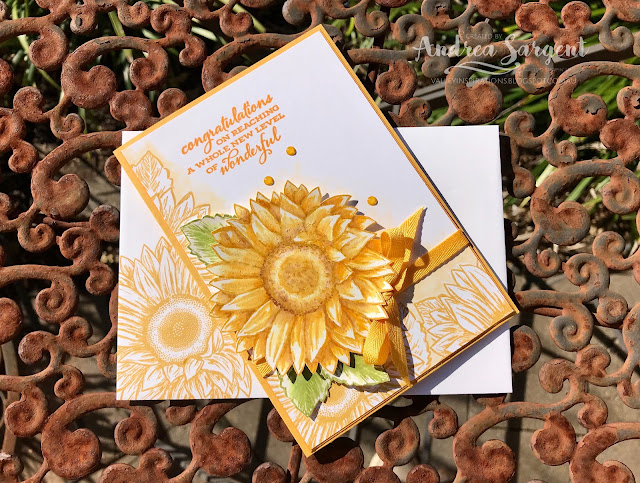 Bumblebee Celebrate Sunflowers Stampin Up card, Andrea Sargent, Independent Stampin" Up! Demonstrator, South Australia