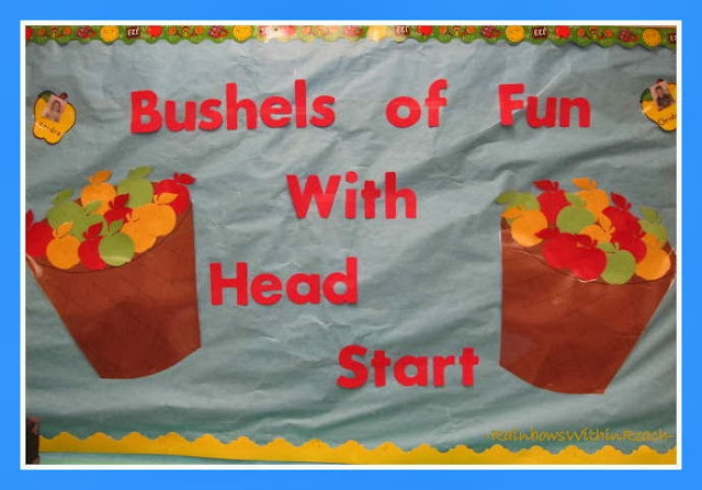 Apple Themed Back to School Bulletin Board at RainbowsWithinReach