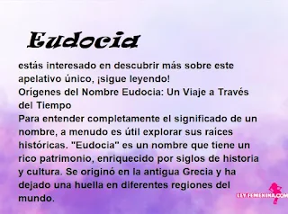 significado del nombre Eudocia