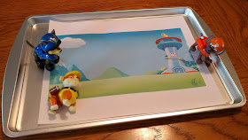 Printed Paw Patrol scene with dogs
