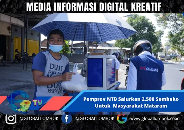 Selama PPKM , Pemprov NTB Bagikan 2.500 Sembako Untuk Masyarakat Mataram