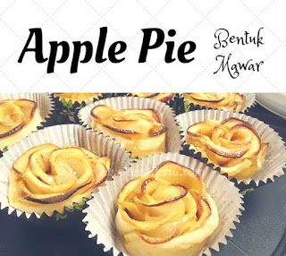 cara membuat pie apel mawar