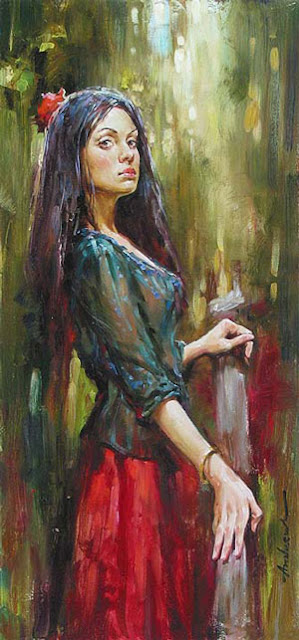 Andrew Atroshenko paintings illustration  Drawings  Women portrait