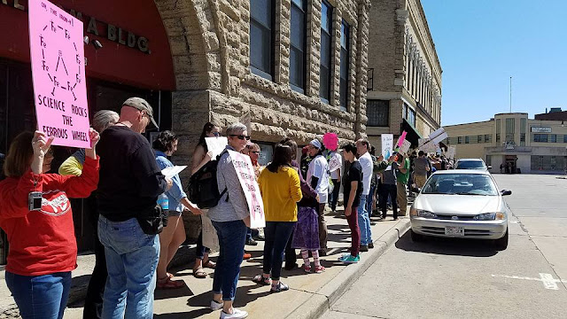 These people all know that climate change and destabilization are real. They also support scientific research conducted through public grants, grants that President Trump and the Republicans in Congress want to defund.