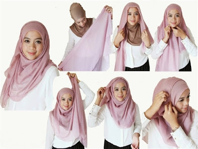 Tutorial Hijab Paris Simple