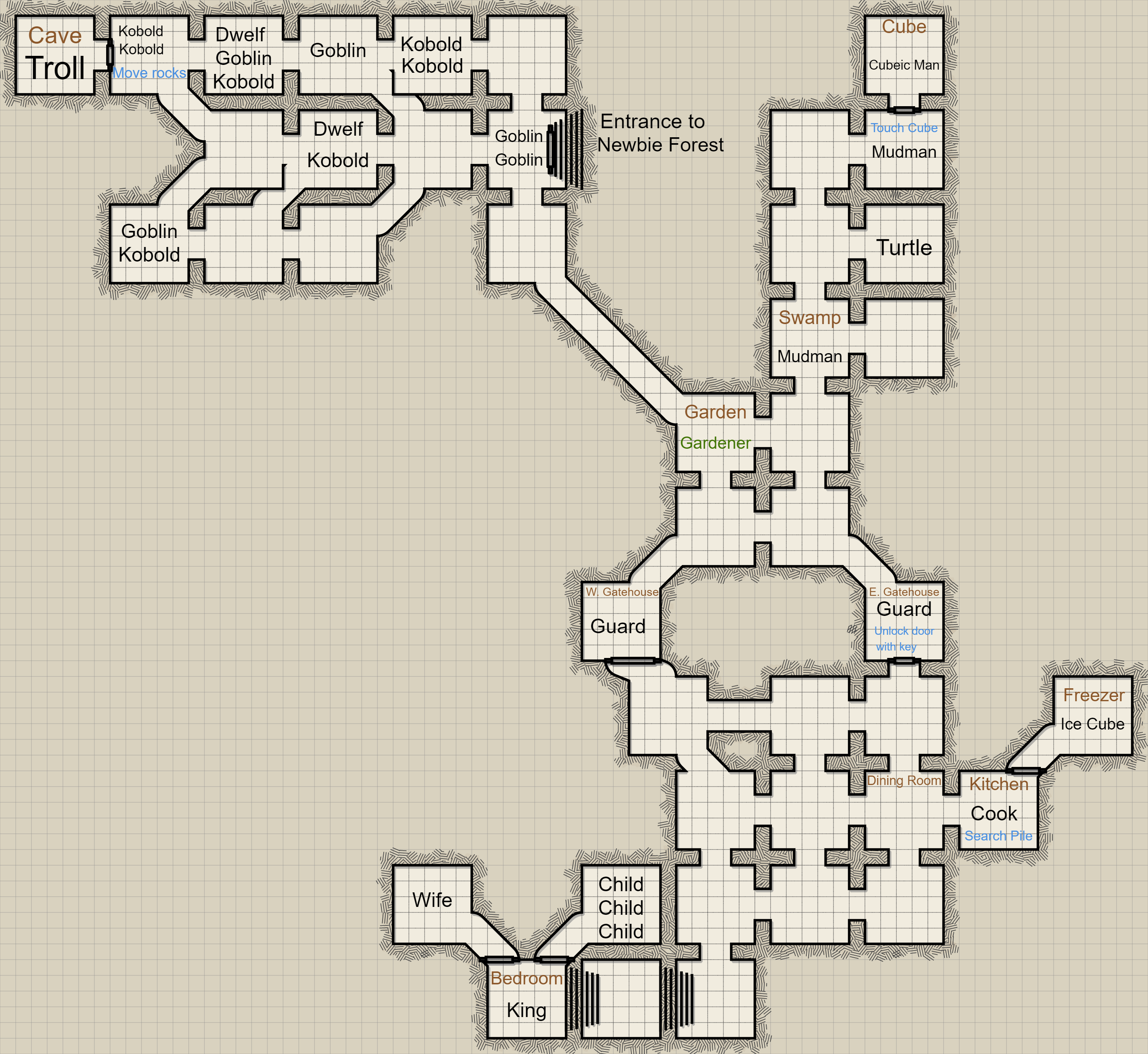 Map of Newbie Forest