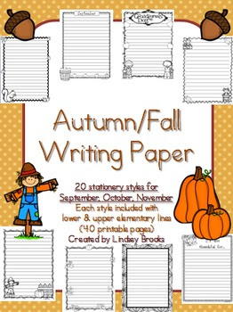 Fall Writing Paper Template