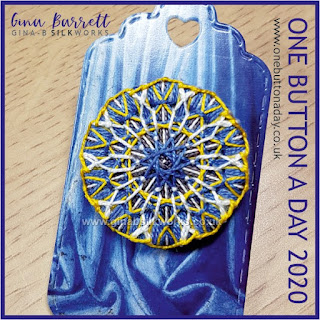 One Button a Day 2020 by Gina Barrett - Day 46 : Rose Window