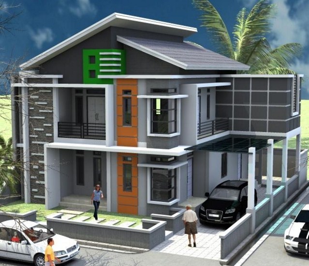 Contoh Desain Rumah Minimalis  2 Lantai