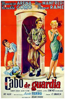 CABO DE GUARDIA. Cartel de Argentina. Arte: Carlantonio Longi. Caporale di giornata. 1958. Italia. Dirección: Carlo Ludovico Bragaglia. Reparto: Nino Manfredi, Maurizio Arena, Rossella Como, Franca Rame, Gianrico Tedeschi, Dolores Palumbo, Giampiero Littera, Gianni Musy, Riccardo Garrone, Gisella Sofio, Arturo Bragaglia.