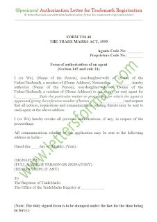 authorization letter for trademark registration