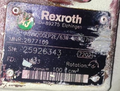 REXROTH A6VM200 HYDRAULIC PUMP