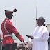 Lolz: Checkout President Buhari's reaction on meeting the tallest soldier in the Nigerian Army
[Photos]