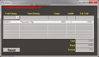 Contoh Program Kasir dengan VB 6.0