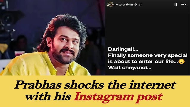 Prabhas shocks the internet with his Instagram post