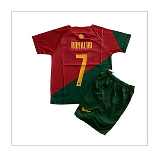 Jual Setelan Jersey Anak Ronaldo Portugal Home Piala Dunia 2022 di toko jersey jogja sumacomp, harga murah barang berkualitas