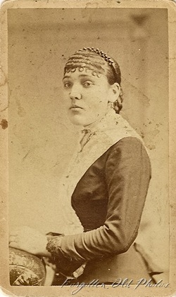 gal with hair CdV