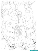 Mewarnai Gambar Jurus Amaterasu Sasuke