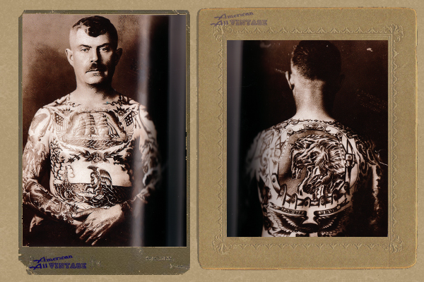 Here is a scan from the Taschen book 1000 Tattoos a thick resource of old