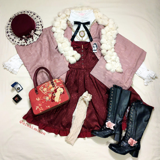 a classic walolita fashion coordinate featuring Rose Ribbon JSK with Overskirt by Metamorphose