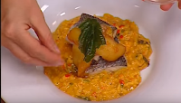 Arroz con mariscos y leche de coco acompañado de plátano en tentacion - Cocina Gourmet Colombiana