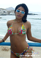 Tania in a Malibu Strings bikini in Peru