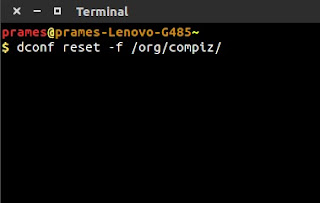 Reset compiz di Ubuntu, karena Desktop nge-blank. How to reset Compiz