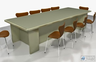 Kontraktor Interior - conference table, filing cabinet, guest chairs, workstation, divider, partition