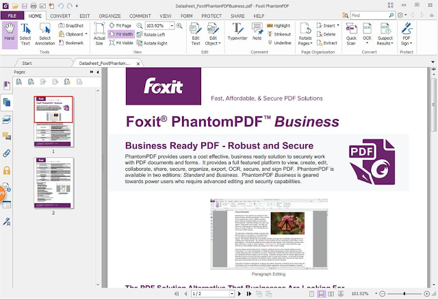 Download Foxit PhantomPDF Business 7.3.0.118 Terbaru