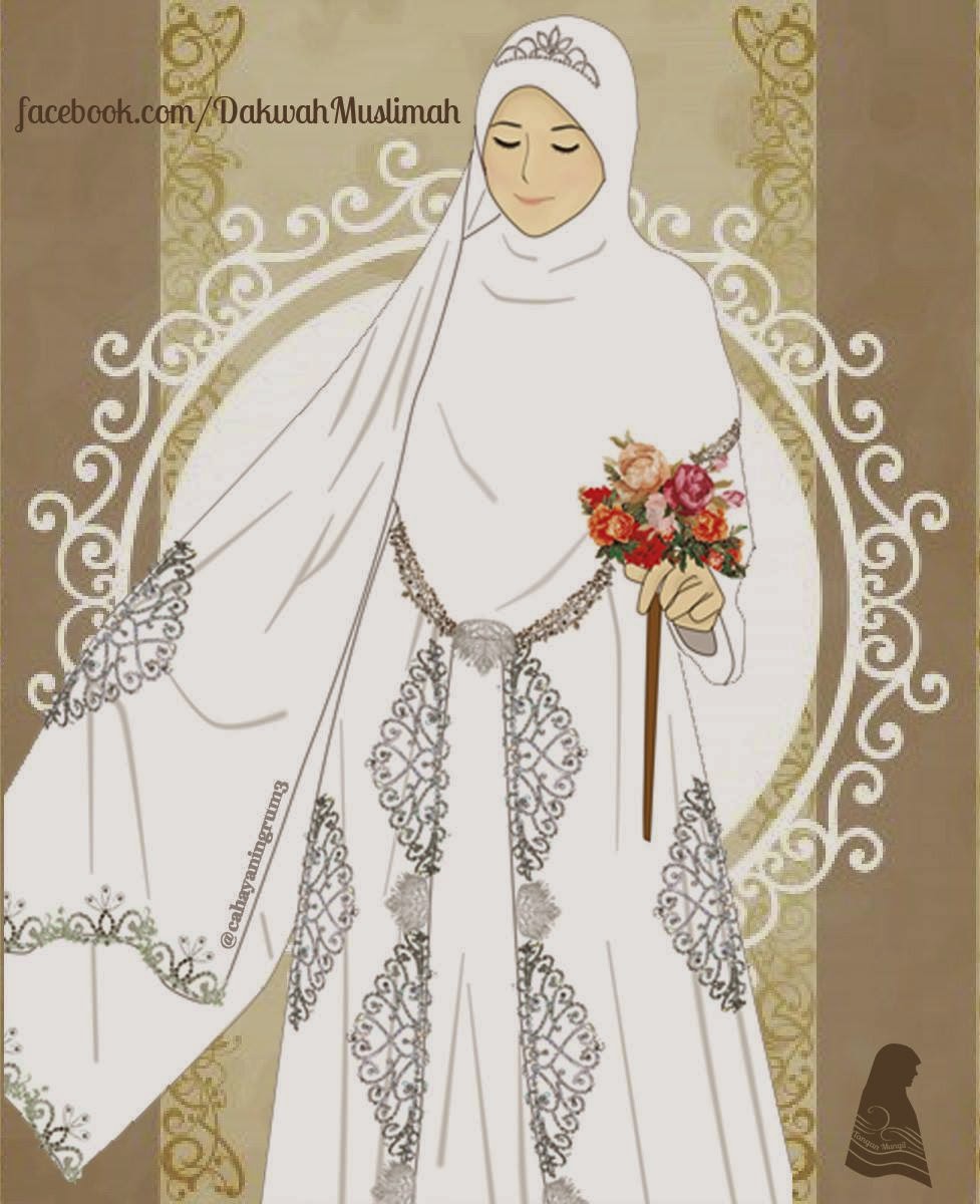  Gambar  Kartun Muslimah  Jilbab Syar i  Kolek Gambar 