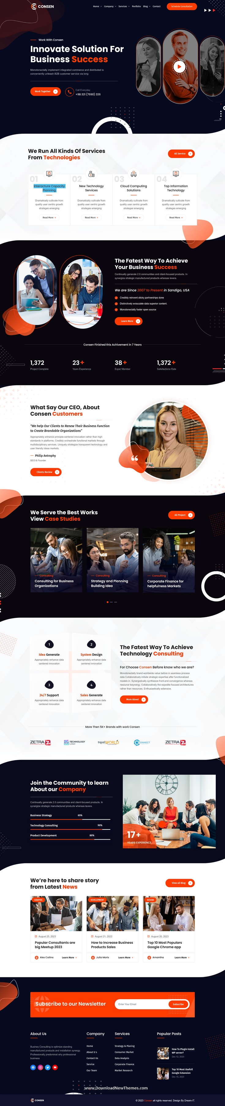 Consen – Finance and Consulting Template Review