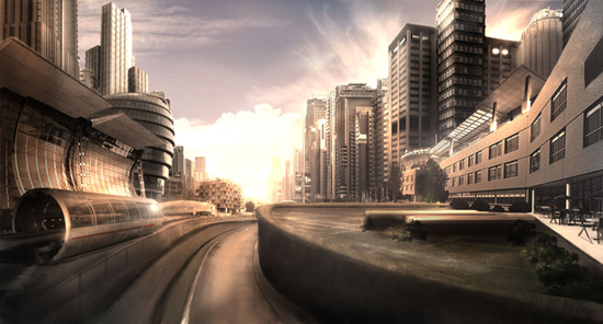 Breathtaking Future City Concept Art 