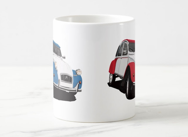 Classic car: Citroën 2CV two-image coffee mug