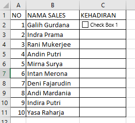 Cara Membuat Checkbox di Ms. Office Excel