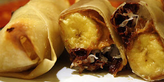 Choco Melt Banana Egg Roll