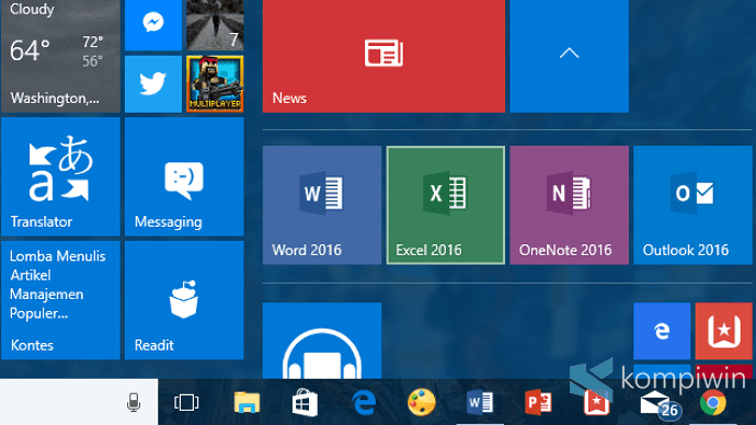 cara buat folder tiles di start menu windows 10