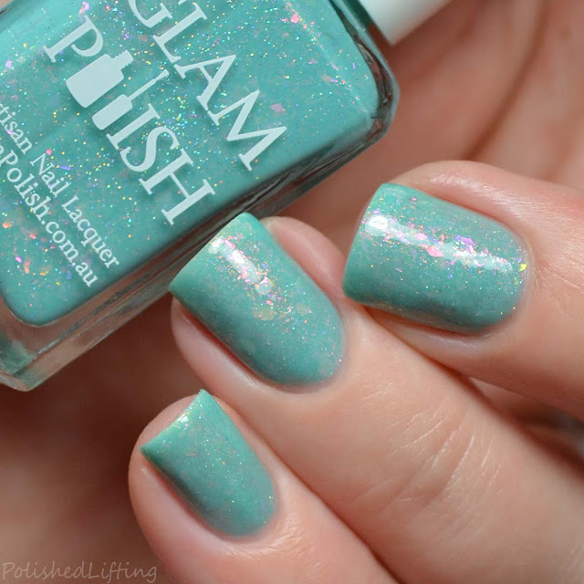 teal crelly nail polish